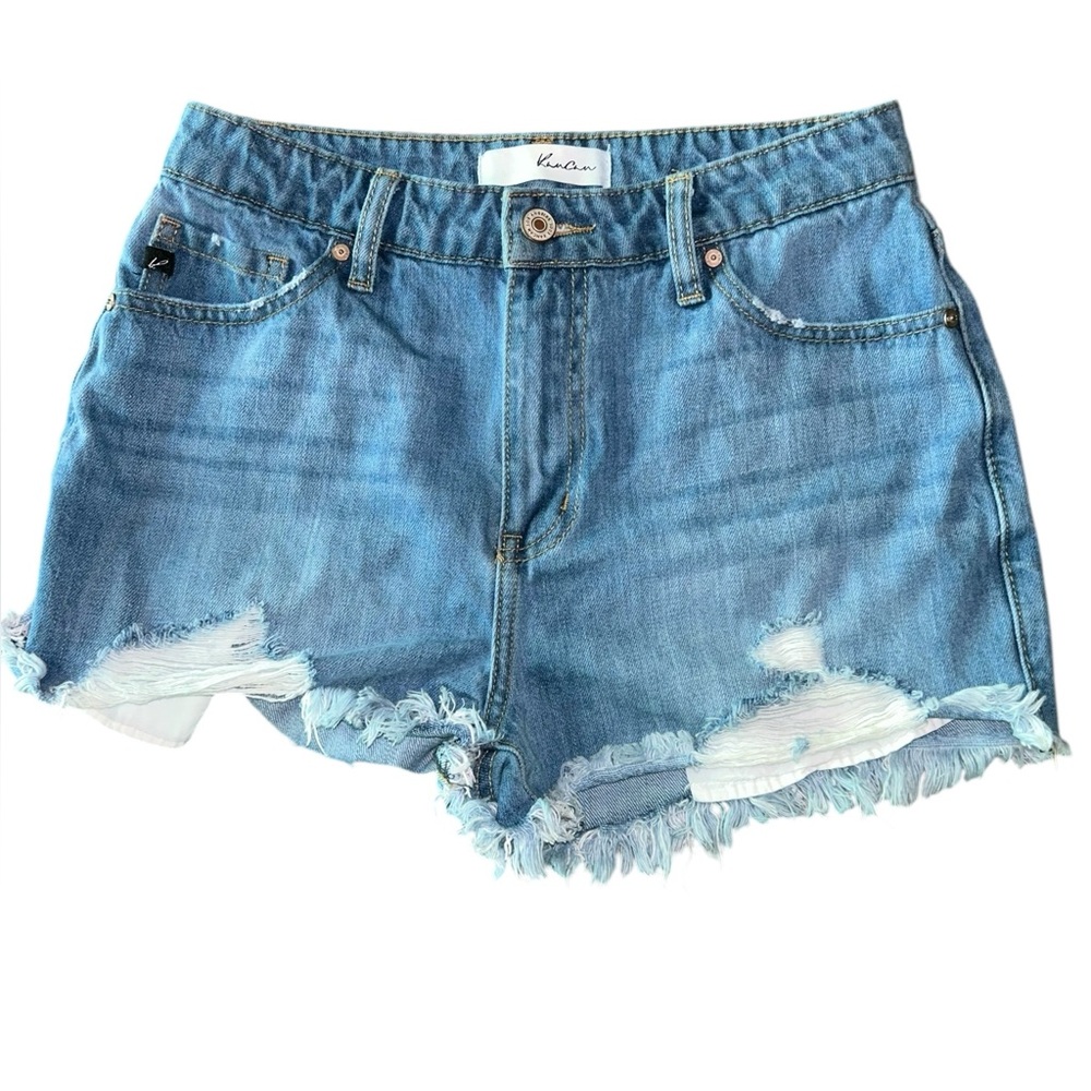 KanCan Distressed Cut Off Jean Shorts Jorts High Waist Cotton Womens Size 5 26